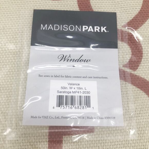 Madison Park Saratoga Valance Window Grommets Set - Picture 5 of 5